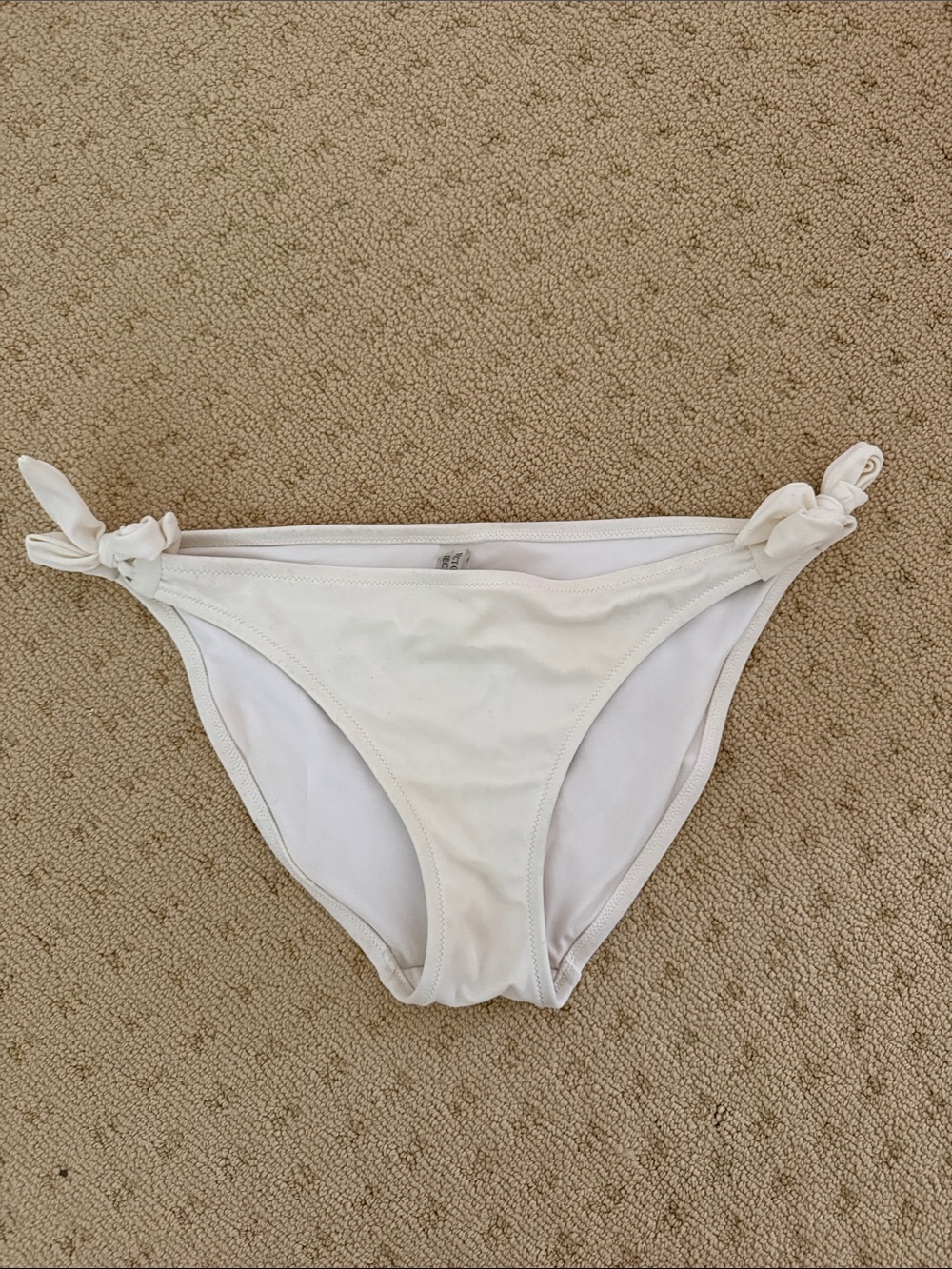 Victoria's Secret White Tie-Side Bikini Bottoms